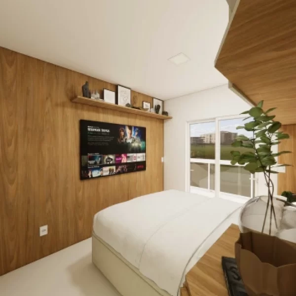 Domus Dom Aguirre - painel tv dormitório casal