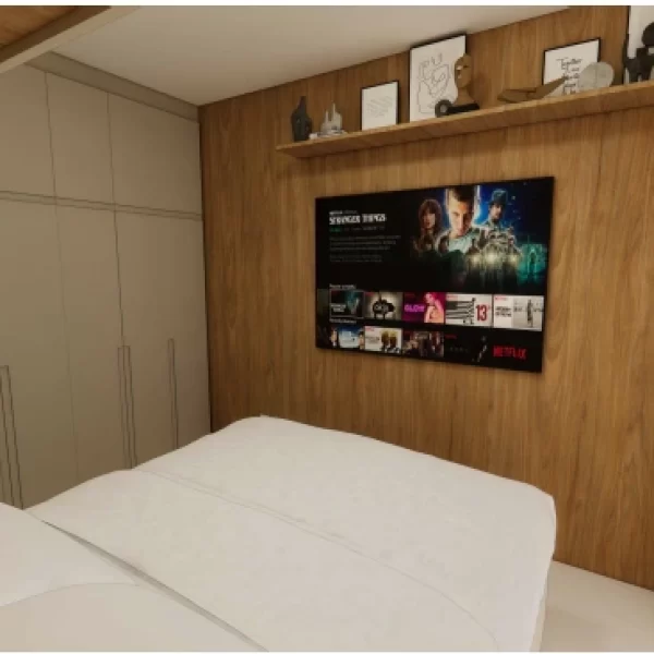 Domus Dom Aguirre - roupeiro e painel tv dormitório casal
